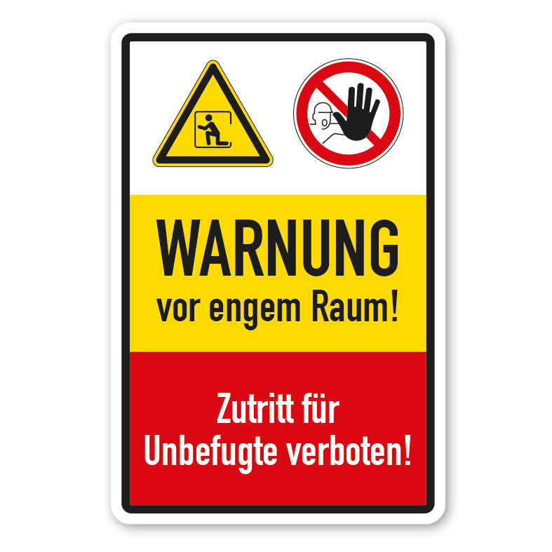 Sicherheitsschild Achtung Kranbetrieb - Aufenthalt unter schwebender Last verboten - Kombi