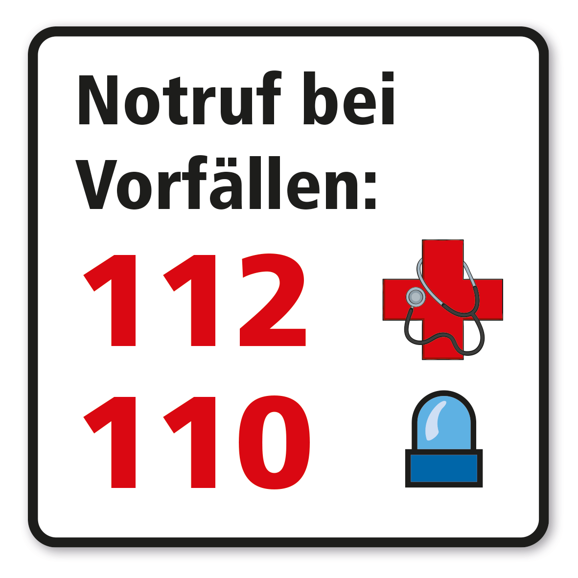SP-01-P107 – Notruf bei Vorfällen Rettungsdienst - Polizei