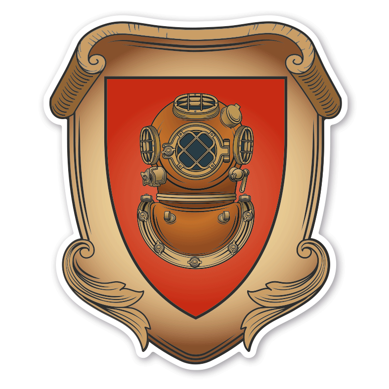 Maibaumschild / Zunftwappen Taucher  - Wappen A