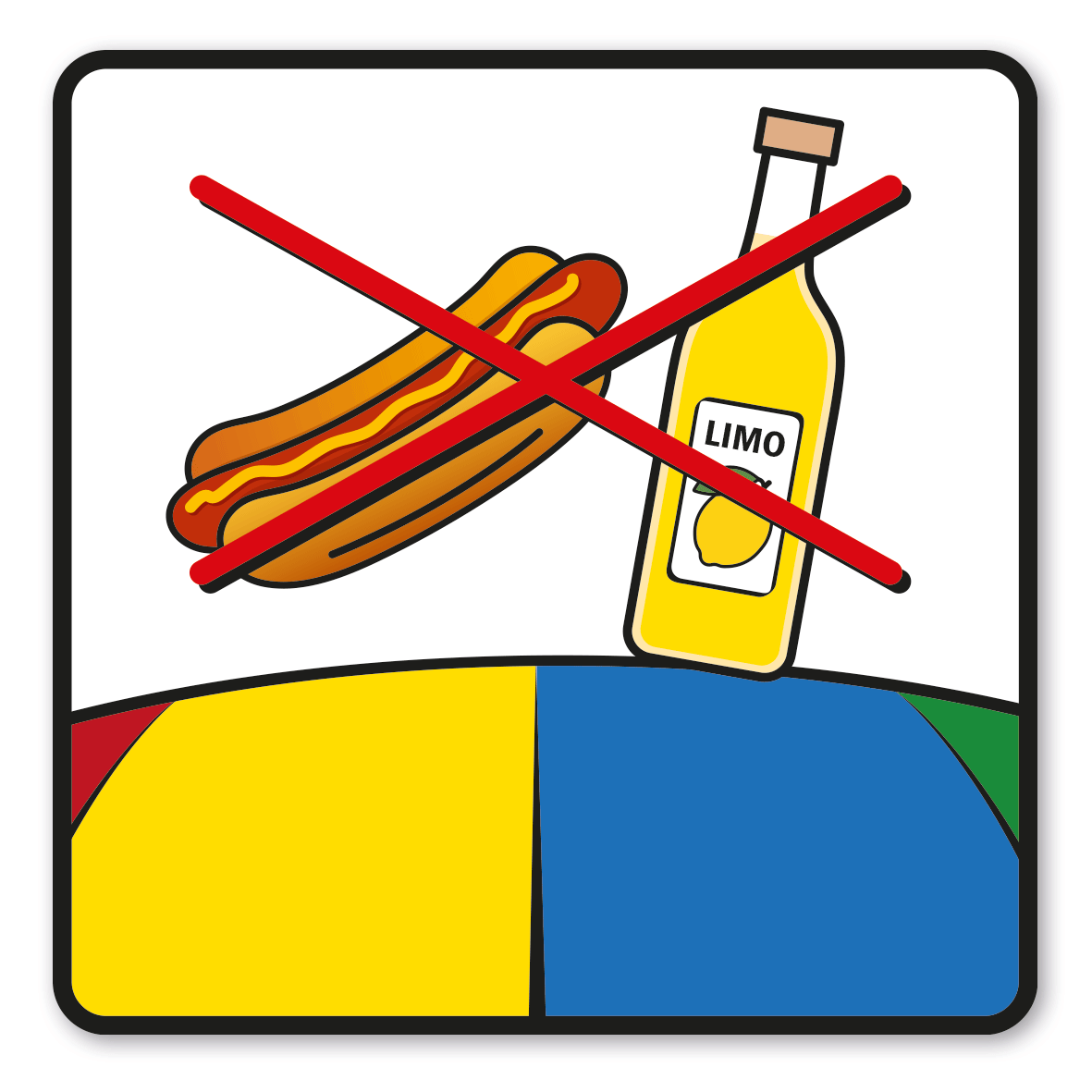 SP-01-P78 – Das Essen und Trinken ist auf dem Kissen nicht gestattet