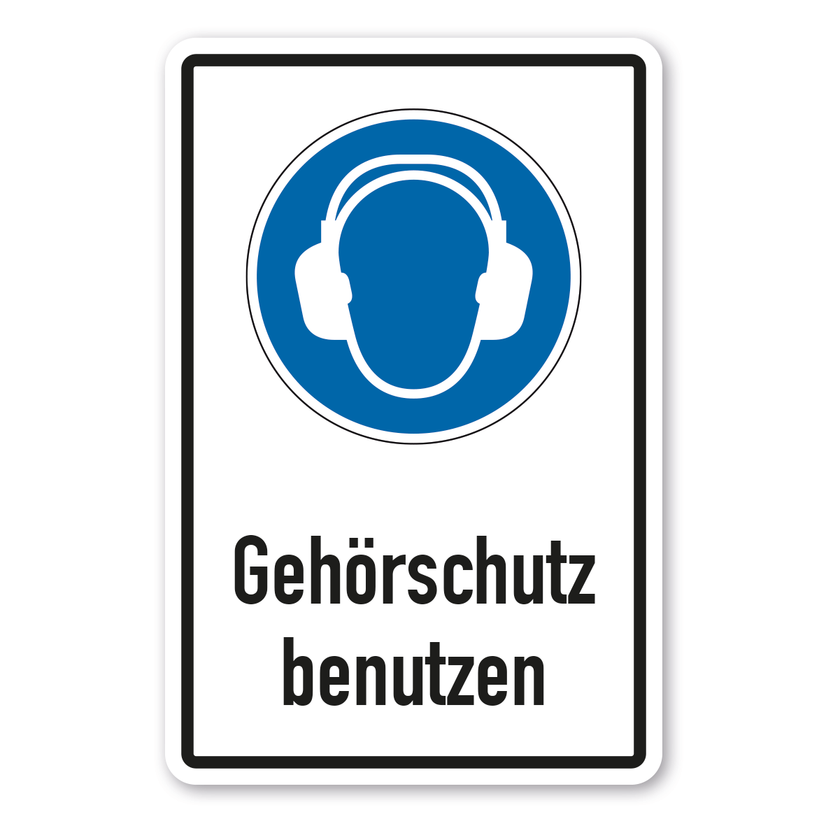 Gebotsschild Gehörschutz benutzen - Kombi – ISO 7010 - M003-K
