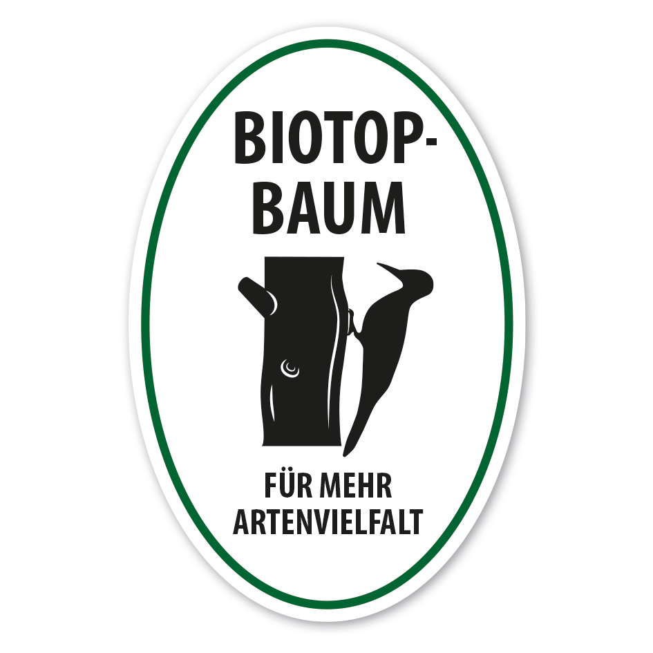 Schild Biotopbaum - Für mehr Artenvielfalt