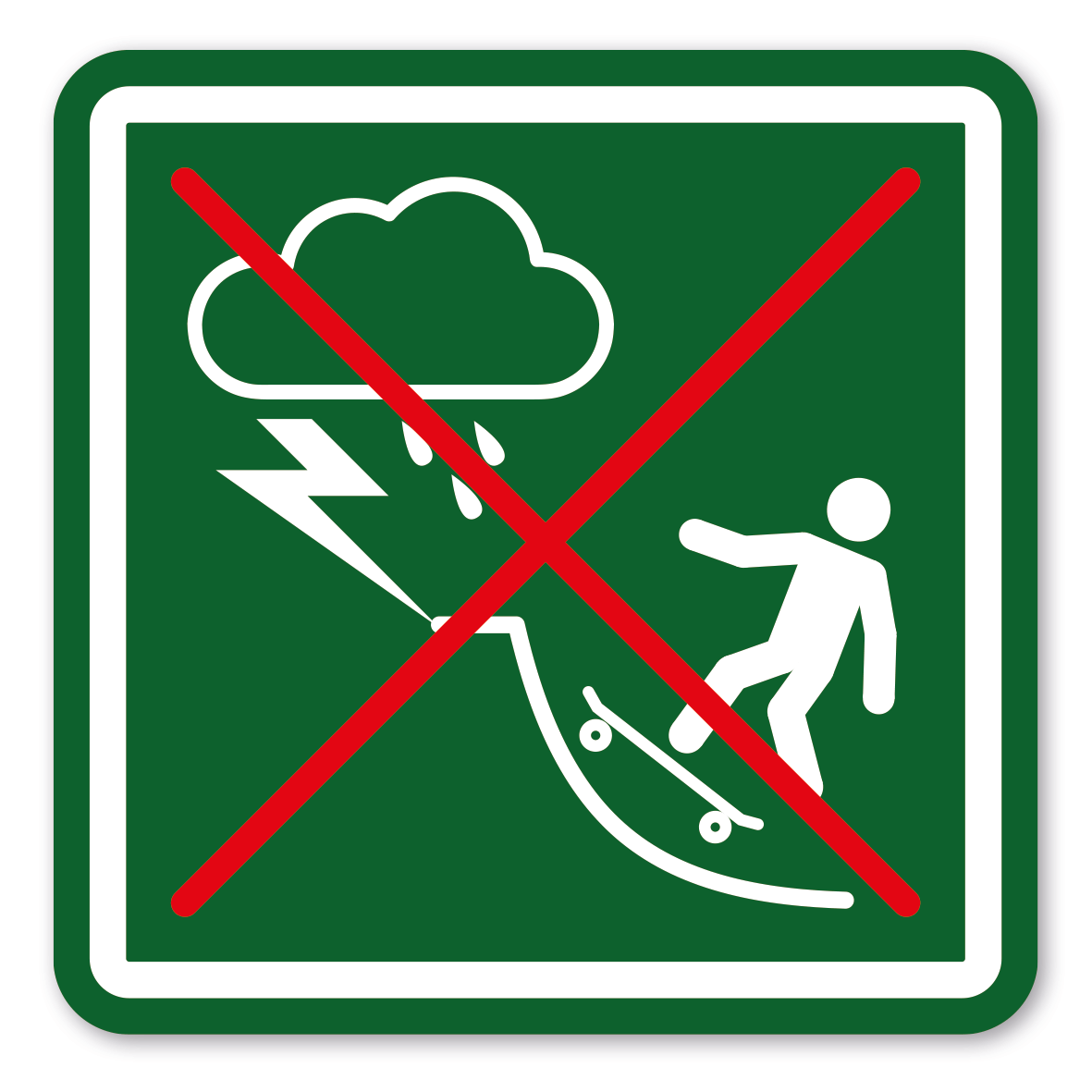 SP-03-P53 – Bei Gewitter und Regen ist die Bahnnutzung (Skating) untersagt