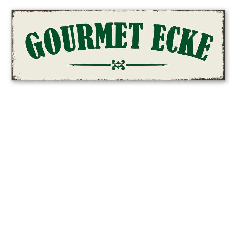 Retroschild Gourmet Ecke