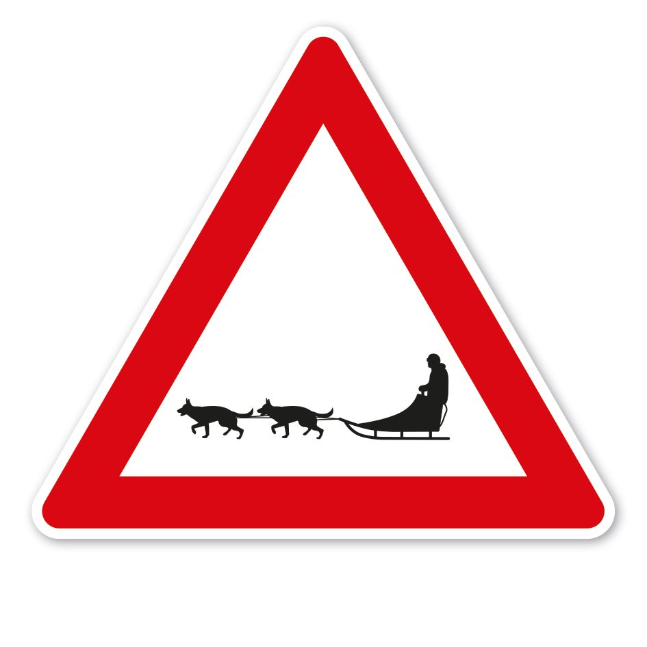 Verkehrsschild Achtung Hundeschlitten – VZ-PR-280