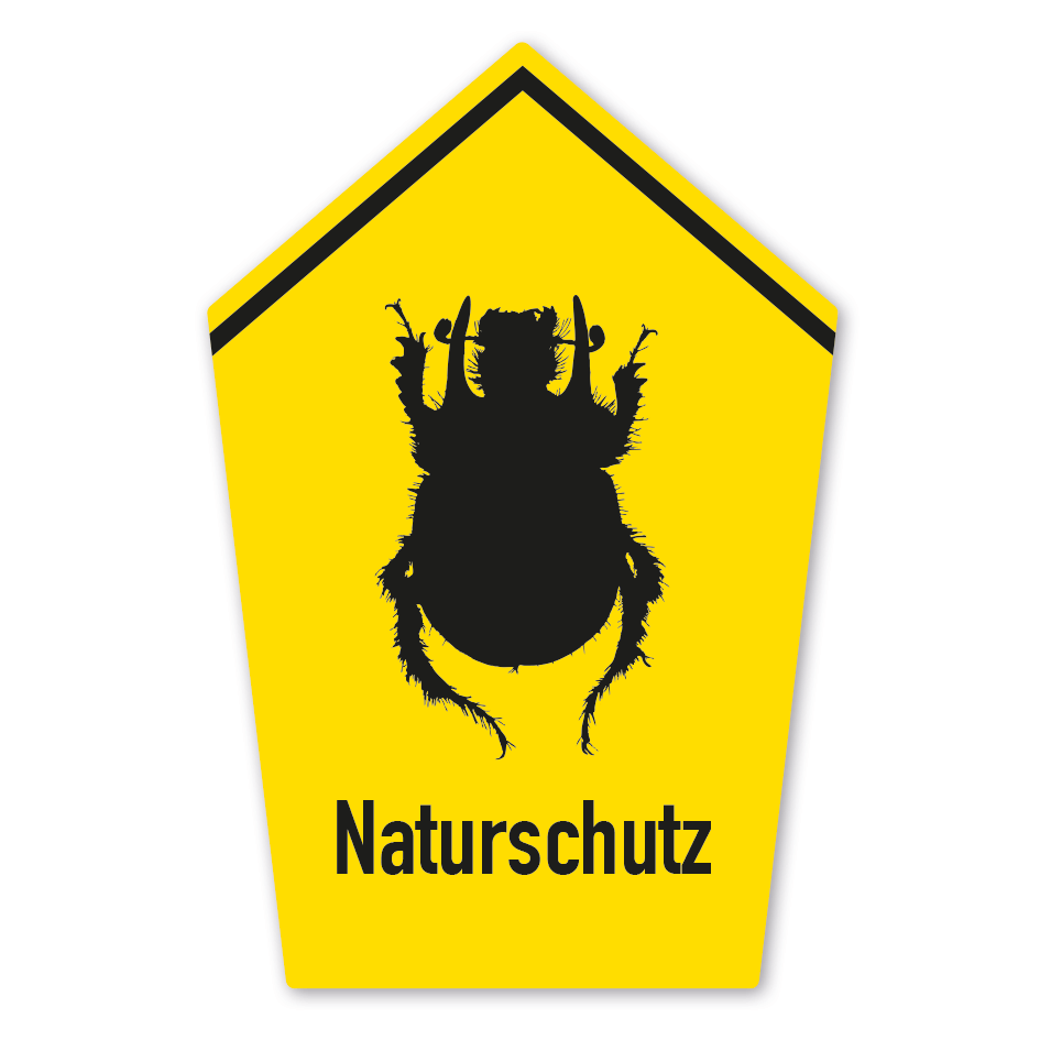 Naturschutzschild Naturschutz - Stierkäfer