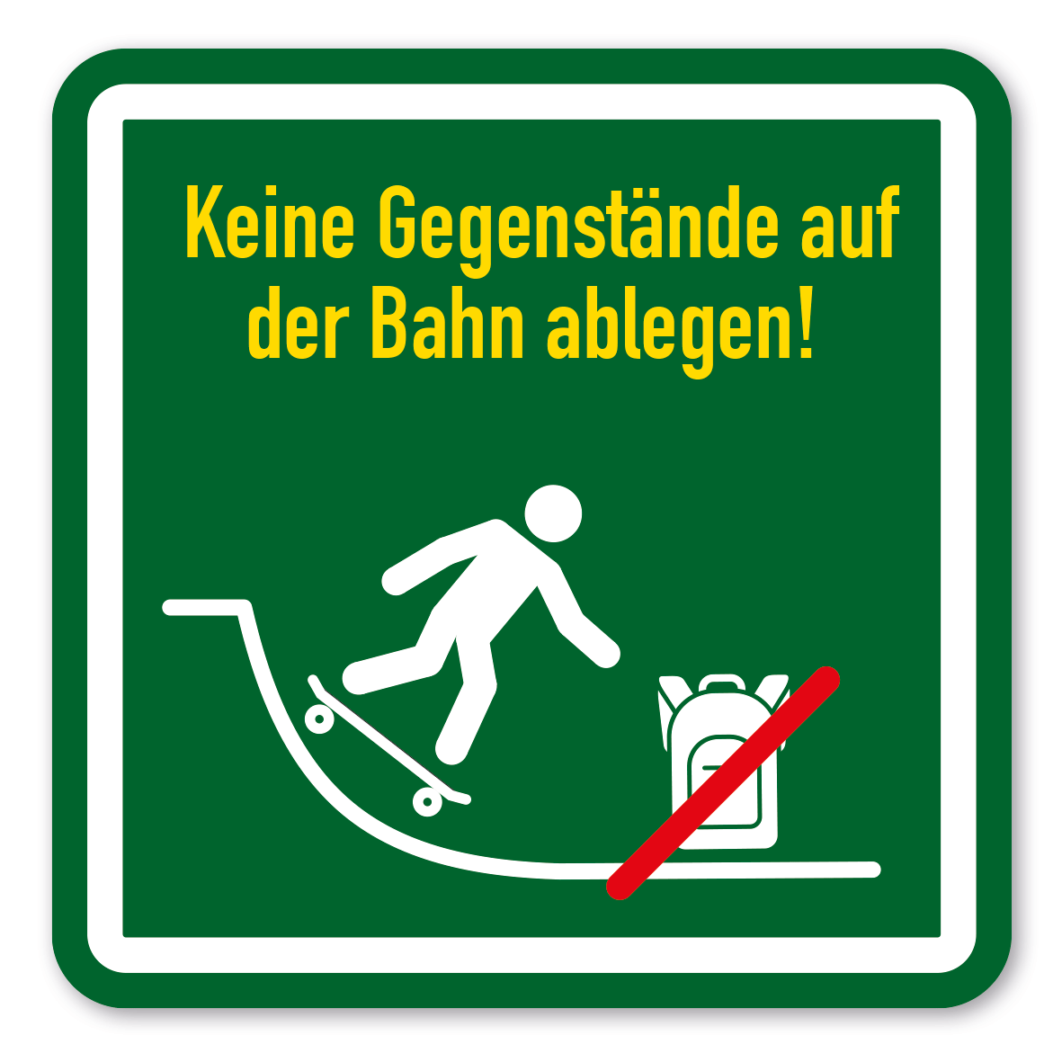 SP-03-P88 – Keine Gegenstände auf der Bahn ablegen