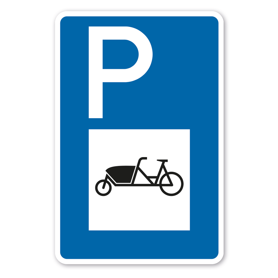Parkplatzschild Lastenfahrrad - Lastenrad – mit großem Piktogramm - Verkehrsschild