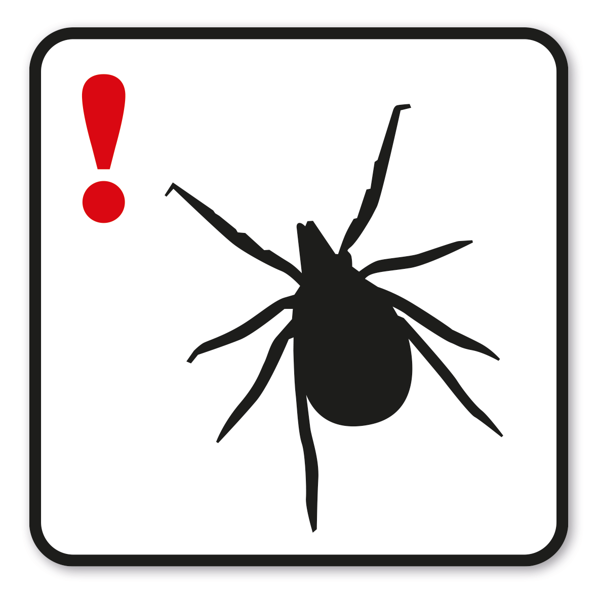 GF-P63 – Achtung, Zecken. Meiden Sie hohes Gras und Sträucher