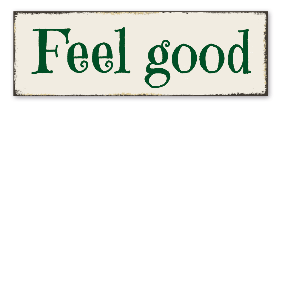 Retroschild Feel good
