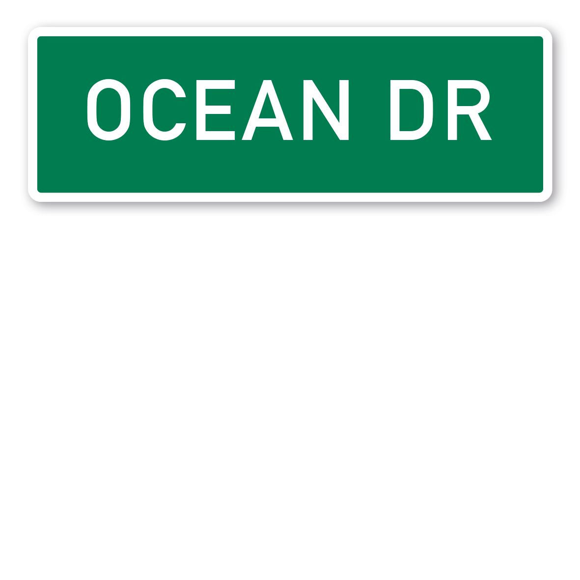 US Straßenschild Ocean DR (Ocean Drive) als Dekoschild
