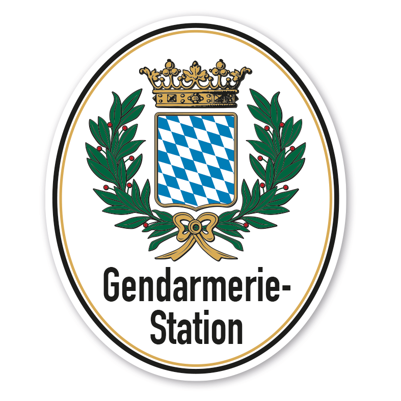 Stationsschild Bayerische Gendarmeriestation