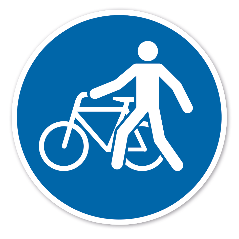 Verkehrsschild Fahrradfahrer absteigen - Fahrräder sind zu schieben – VZ-PR-218