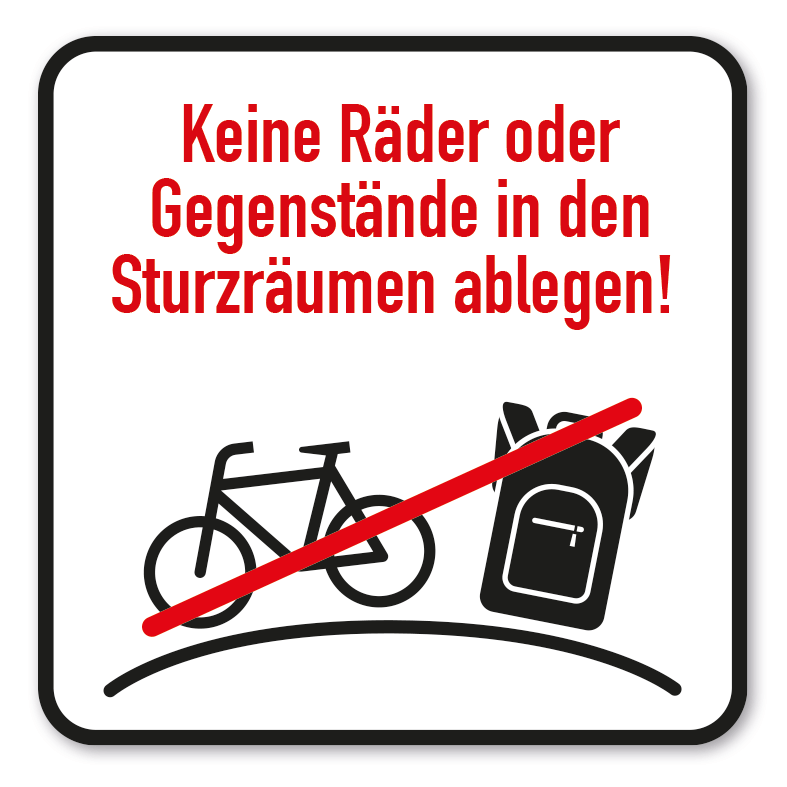 SP-02-P93 – Bikepark - In Sturzräumen keine Räder oder Gegenstände