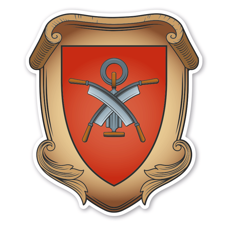 Maibaumschild / Zunftwappen Gerber - Wappen A