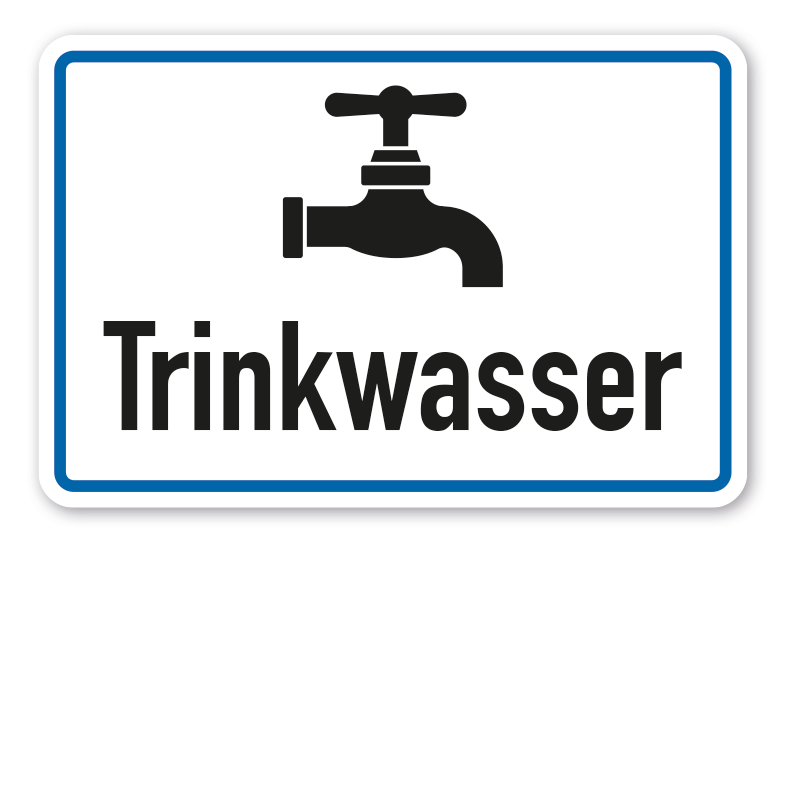Hinweisschild Trinkwasser - mit Wasserhahn
