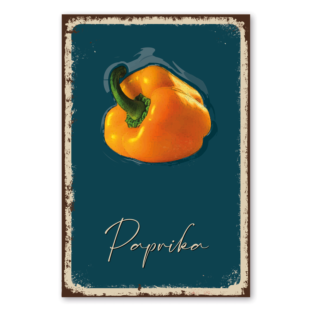 Retroschild / Vintage-Schild Paprika
