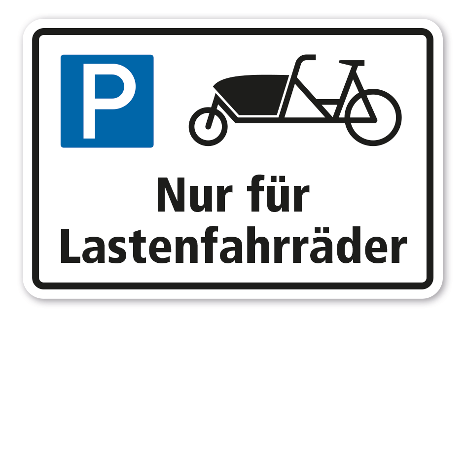 Parkplatzschild Nur für Lastenfahrräder