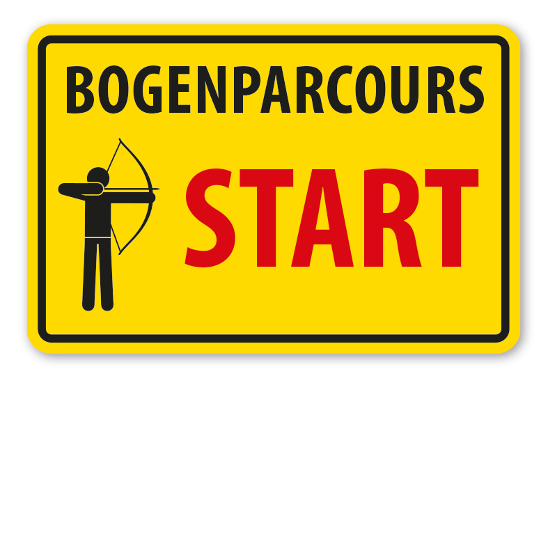 Schild Bogenparcours - Start