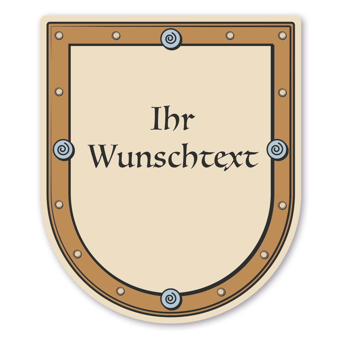 Maibaumschild / Zunftwappen mit Ihrem Wunschtext - Wappen B