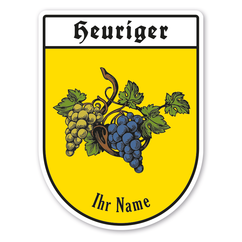 Maibaumschild / Zunftwappen Heuriger mit Zunftnamen, Ortsnamen oder Ihrem Wunschtext - Wappen BL