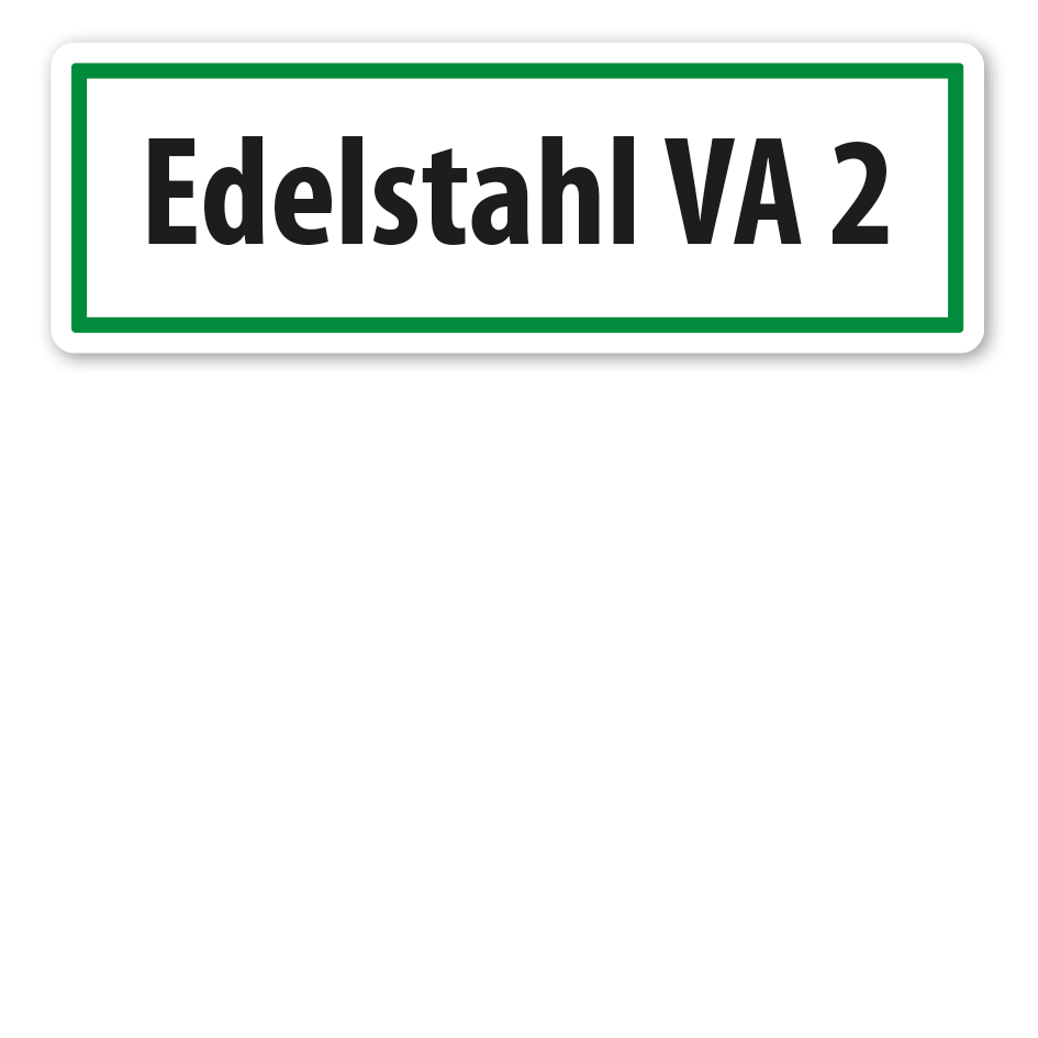 Schild zur Abfallentsorgung - Edelstahl VA 2