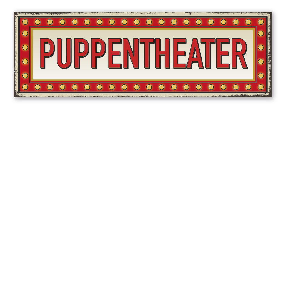 Retroschild Puppentheater