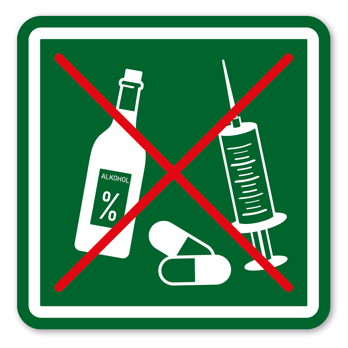 SP-03-P90 – Alkohol und Drogen verboten