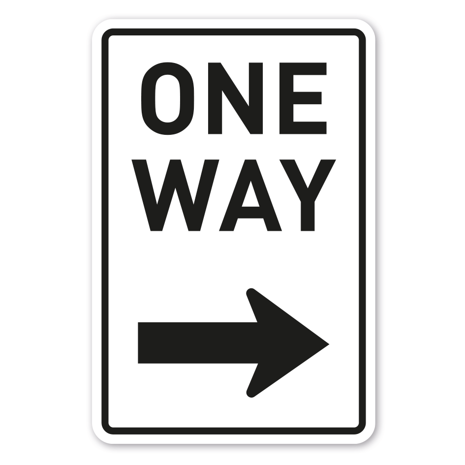 Schild One Way right