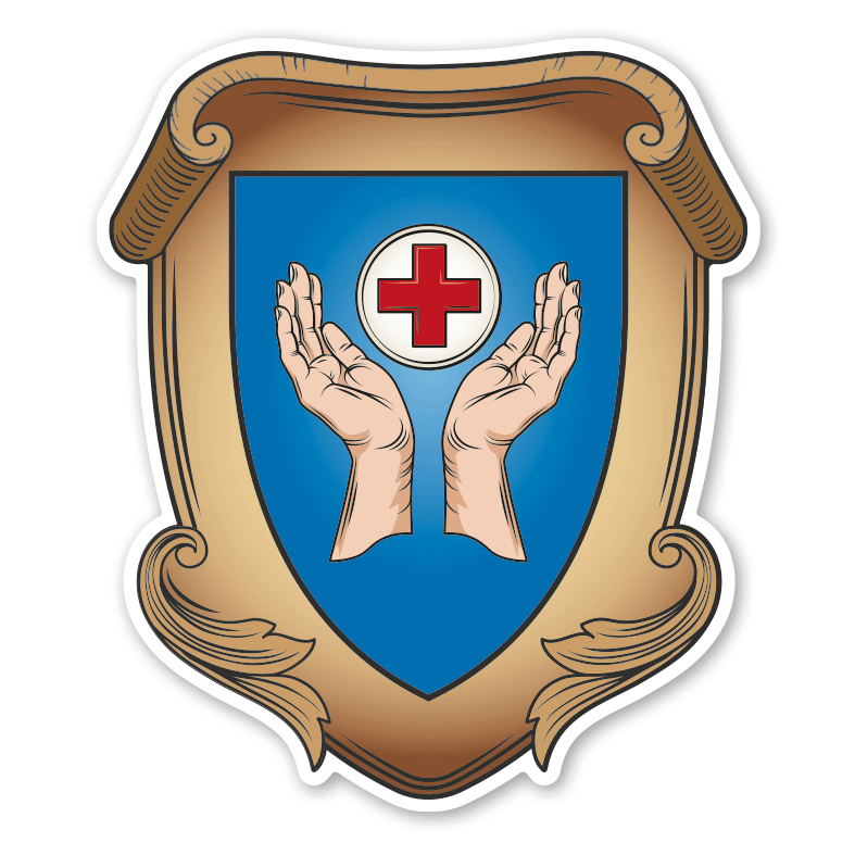 Maibaumschild / Zunftwappen Krankenpflege - Krankenschwester - Krankenpfleger - Wappen A