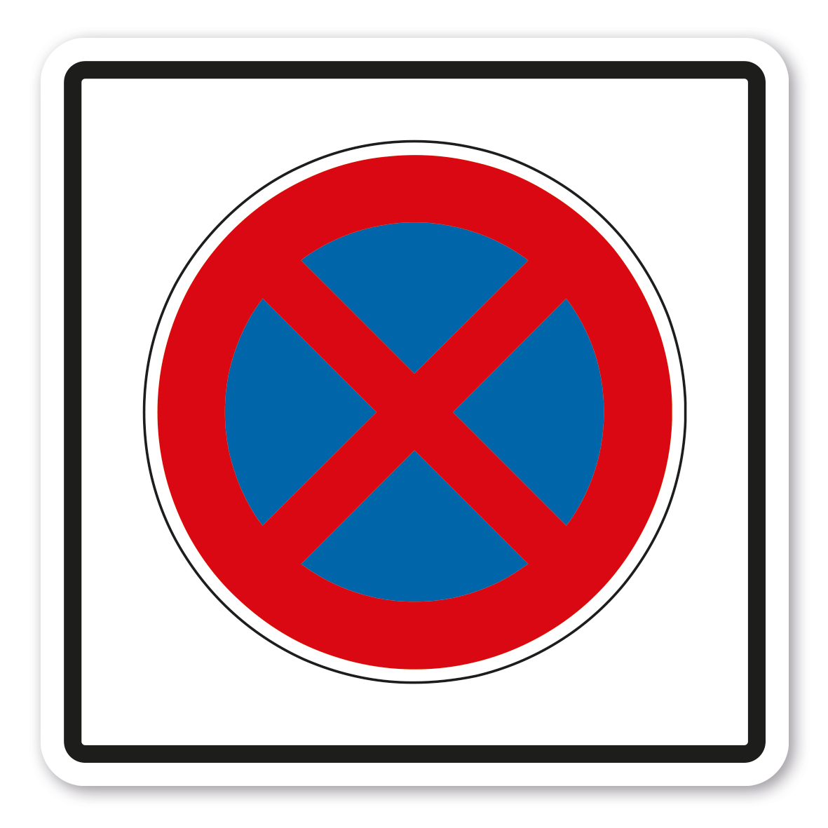 Parkplatzschild Absolutes Halteverbot - quadratisch - Verkehrsschild