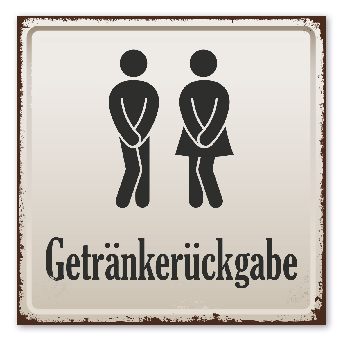 Retroschild / Vintage-Schild Getränkerückgabe - allgemein