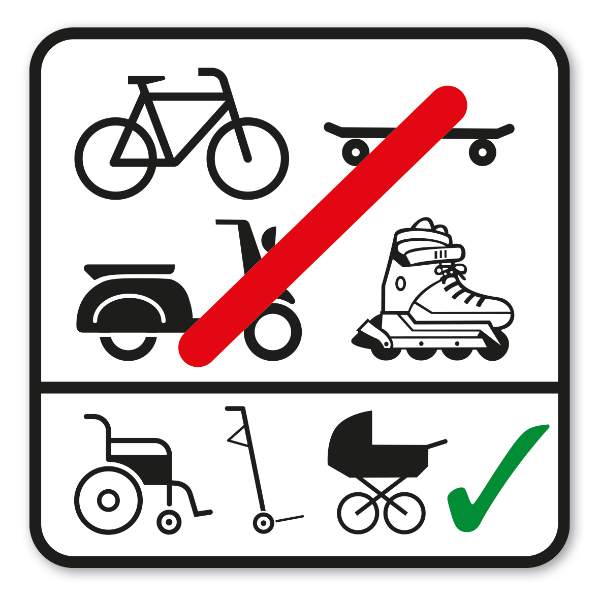 GF-P77 – Alle Fahrzeuge verboten, außer Transporthilfen