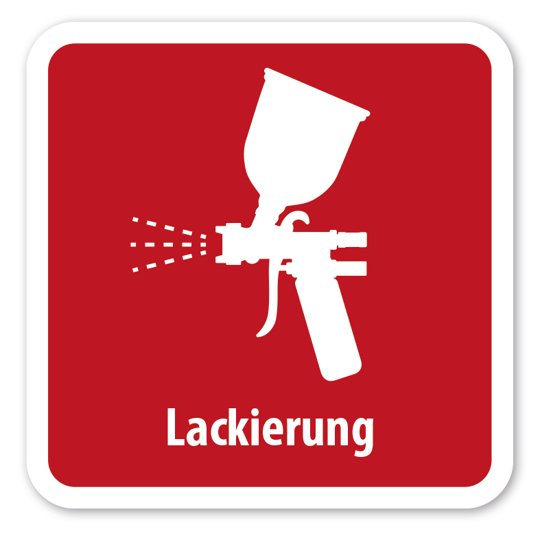 Schild Lackierung - 4 Farbvarianten