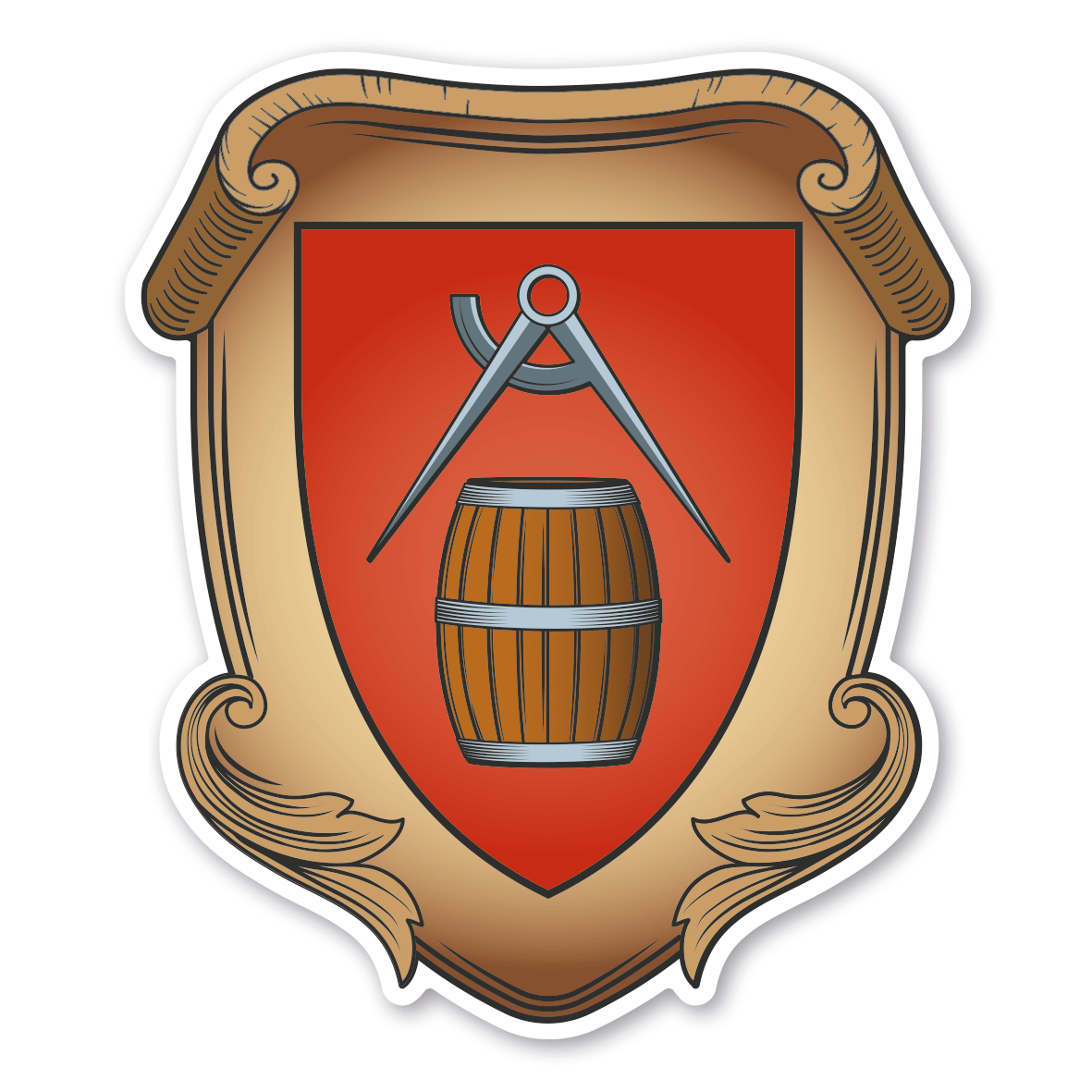 Maibaumschild / Zunftwappen Böttcher - Küfer - Fassmacher - Wappen A