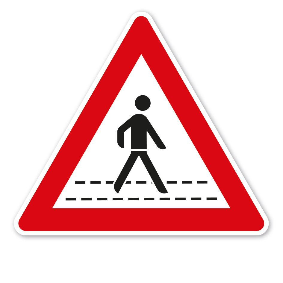 Verkehrsschild Achtung Nur gekennzeichnete Fußwege benutzen – VZ-PR-285