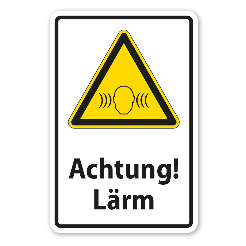 Warnschild Achtung! Lärm
