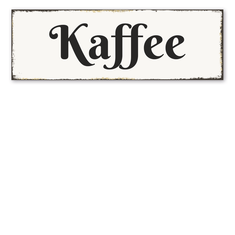 Retroschild Kaffee