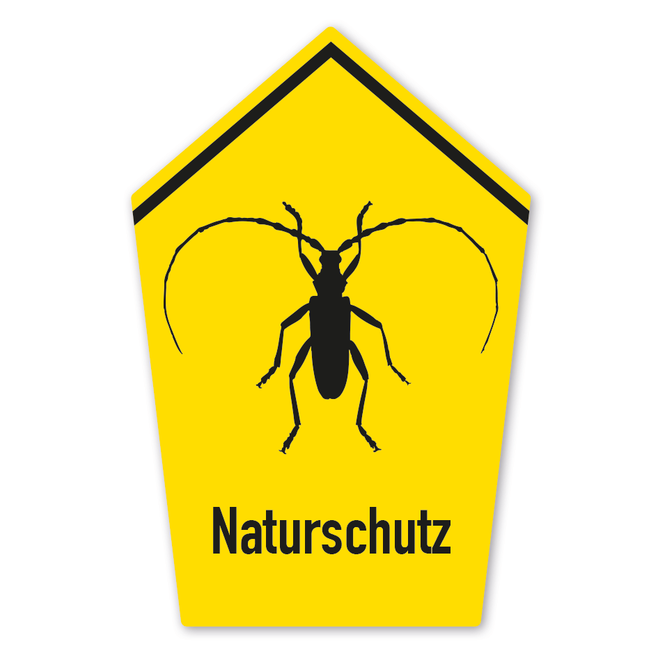 Naturschutzschild Naturschutz - Großer Eichenbock - Heldbock - Riesenbock