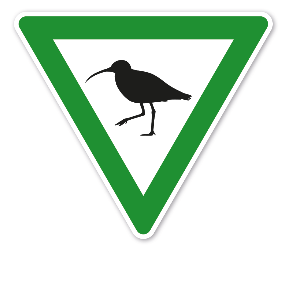 Verkehrsschild Tier- und Naturschutz - Wiesenbrüter - Großer Brachvogel – VZ-PR-266
