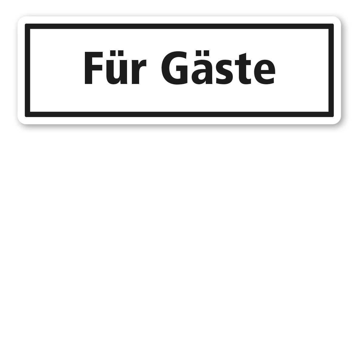 Textschild Für Gäste