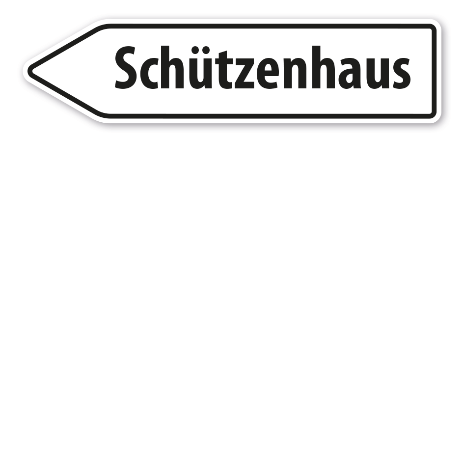 Pfeilschild / Pfeilwegweiser Schützenhaus