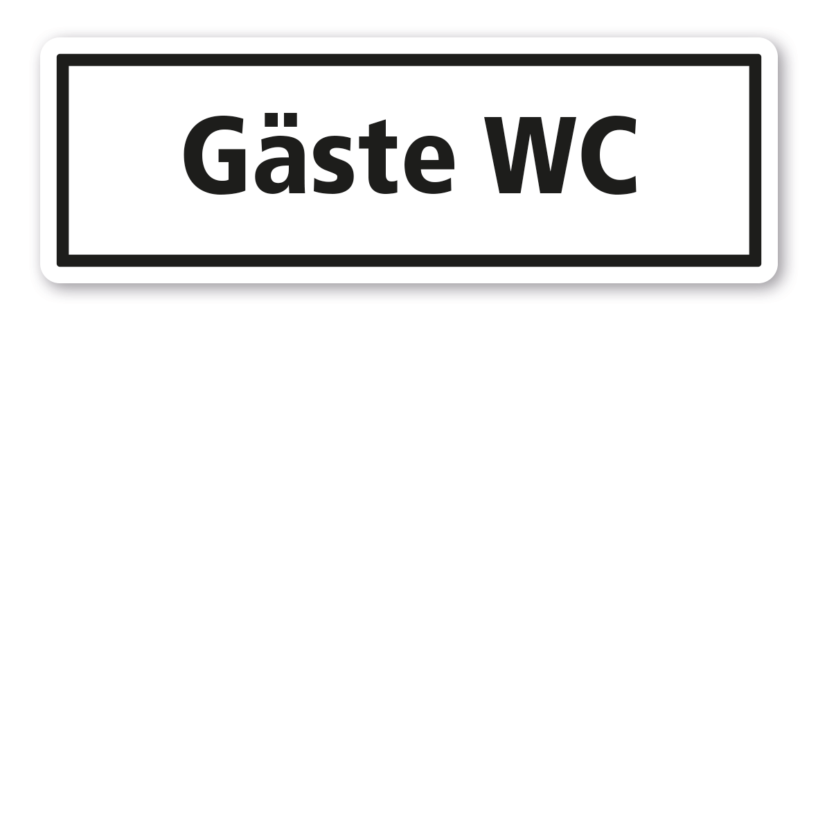 Textschild Gäste WC