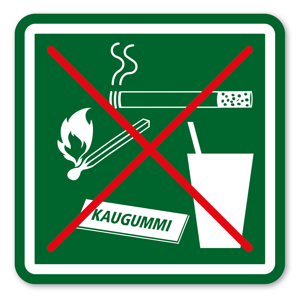 SP-03-P109 – Rauchen, offenes Licht, Essen und Trinken sowie Kaugummi verboten