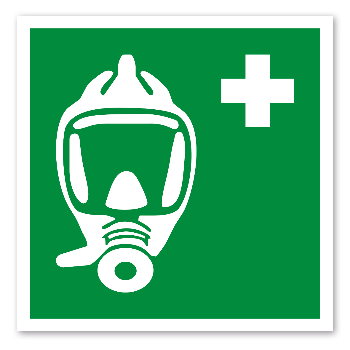 Rettungszeichen Atemgerät für Notevakuierung - Fluchtretter - ISO 7010 - E0029