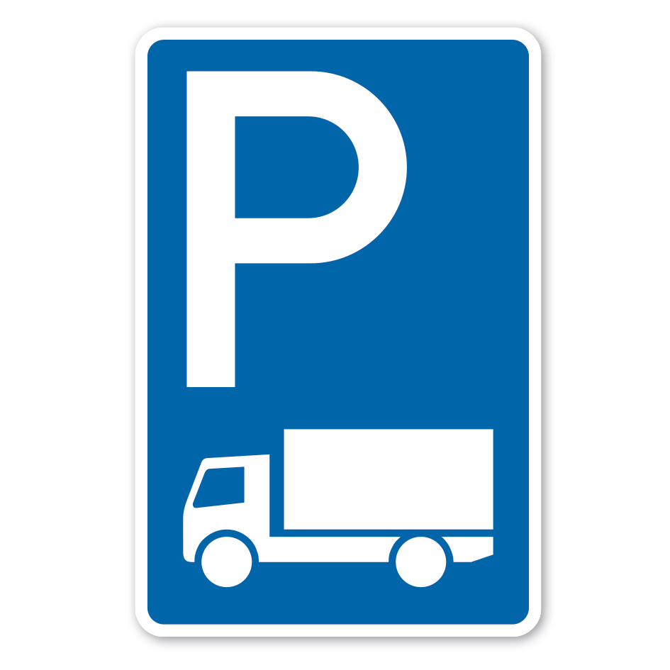 Parkplatzschild LKW - Lastkraftwagen - Verkehrsschild