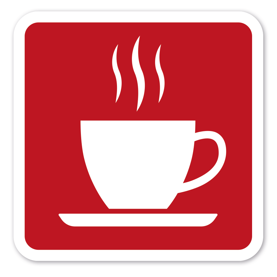 Schild - Kaffeeküche - Kaffeetasse - 4 Farbvarianten