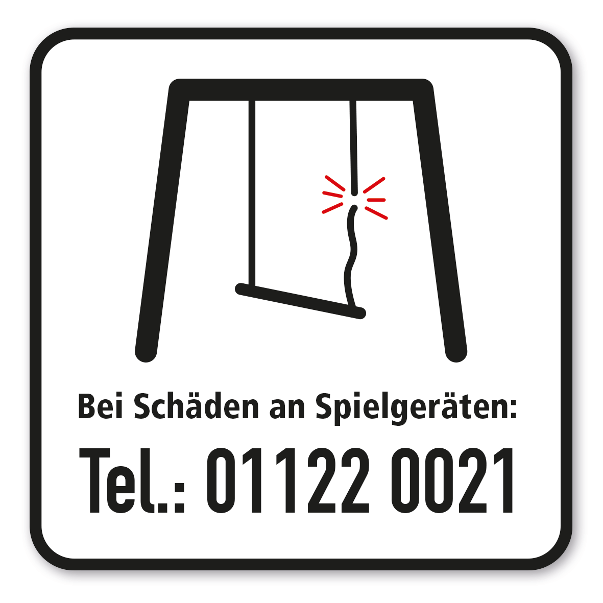 SP-02-P17 – Bei Schäden an Spielgeräten, Tel-Nr. des Wartungspersonals