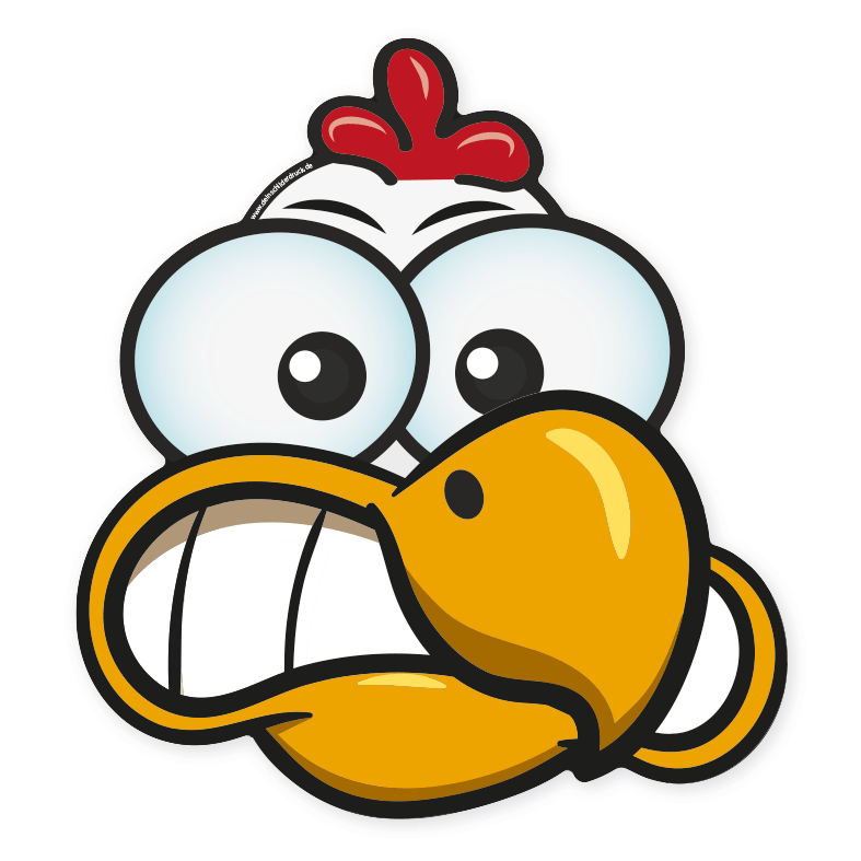 Bodenkleber für Bewegungspfade - Böses Huhn – BWP-01-88