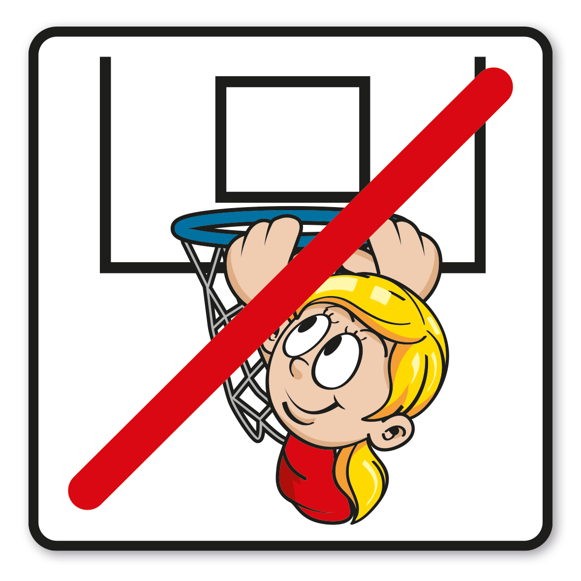 SP-01-P110 – An den Basketballkorb hängen verboten